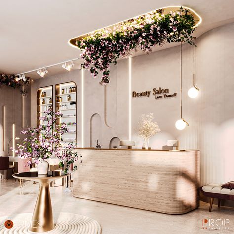 Beauty Salon :: Behance Elegant Beauty Salon Design, Beauty Bar Decor, Luxury Beauty Salon Design, Salon Design Interior, Small Beauty Salon Ideas, Beauty Shop Decor, Beauty Salon Interior Design, Salon Suites Decor, Spa Interior