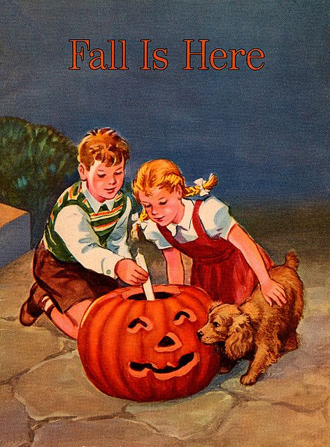 PUMPKIN CARVING ART: Carving the Pumpkin Veselý Halloween, Vintage Halloween Cards, Carte Halloween, Postal Vintage, Universal Monsters, Halloween Vintage, Halloween Images, Halloween Photos, Fall Is Here