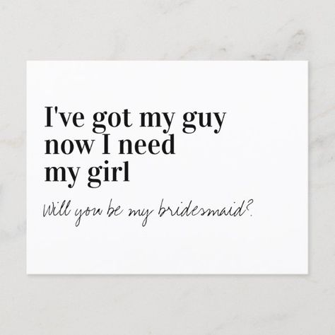 Funny Typography Bridesmaid Proposal Announcement Postcard Proposal Announcement, Proposal Party, Funny Bridesmaid Proposal, Funny Typography, Bridesmaid Funny, Funny Postcards, Bridesmaid Proposal Cards, Be My Bridesmaid Cards, Bridesmaid Cards