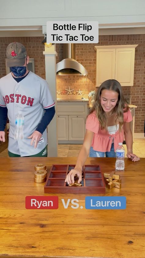 theklemfamily on Instagram: Bottle flip tic tac toe! #familythings #family #challenge #familygames #competition #fun #game #familytime #familyfun #familygamenight… Sticky Hand Game, Bottle Flip Game, Bottle Flip, Kid Games, Family Challenge, Hand Games, Daycare Providers, Tic Tac Toe, Family Game Night