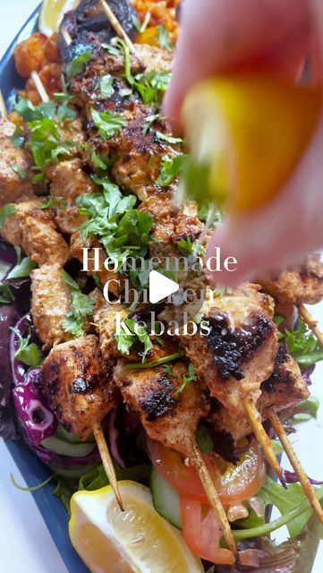 Cristy Sharp on Instagram: "Homemade Chicken Shish!! 🍢🔥

The key to the softest, juiciest chicken cubes? It’s all about the yogurt and lemon marinade breaking down the proteins in the meat, making every bite melt-in-your-mouth tender. 😍🍋

For these kebabs, I mixed:
👉 3cups yogurt
👉 Juice of 1 large lemon
👉 3 cloves grated garlic
👉 1 grated red onion
👉 2 tsp chicken shawarma seasoning
👉 1 tsp paprika, smoked salt flakes, thyme & pepper

Marinate your chicken for at least 2 hours, then skewer and cook over medium-high heat for 10-15 minutes. Top with a squeeze of lemon juice, a drizzle of extra virgin olive oil, and chopped coriander. Serve with flatbreads, hummus, tzatziki, and your go-to sides!

#chicken #kebab #shish #chickenkebab #marinade #cooking #recipe #juicy #succulent #fl Chicken Sheek Kebab, Mediterranean Chicken Kebab Recipe, Chicken Kefta Kabobs, Chicken Kabob Yogurt Marinade, Chicken Shami Kabab, Shawarma Seasoning, Salt Flakes, Chicken Shawarma, Chicken Kebabs