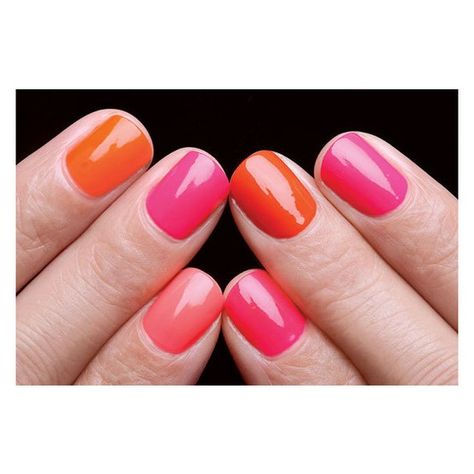 Multicolor nails Bright Nail Polish, Orange Nail, Her Nails, Bright Nails, Nails Spring, Ideas Nails, Pink Nail, We Are The World, Orange Nails