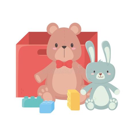 . Icon Template, Kids Toys, Stock Vector, Vector Illustration, Teddy Bear, Toys, Fictional Characters, Art