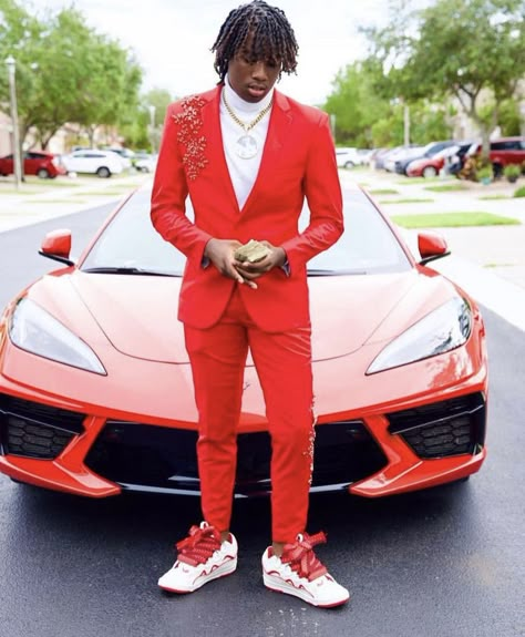 Red Prom Fits Men, Red Prom Suits For Black Men, Prom Ideas For Guys, Red Prom Outfits For Guys, Red Prom Suits For Guys, Red Prom Suits, Prom Fits For Guys, Prom Suits For Men Red, Prom Suit Designs