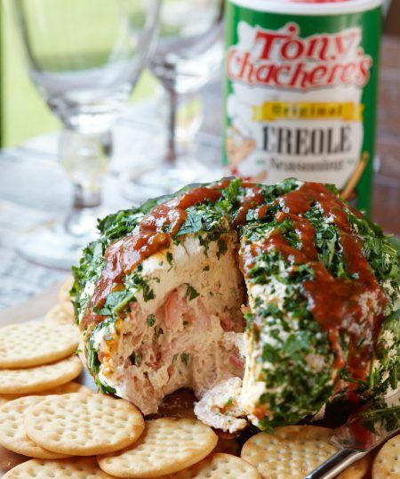 Seafood Cheese Ball - Tony Chachere's Peach Syrup, Appetizers Finger Foods, Ball Recipes, Seafood Appetizers, Cheese Ball Recipes, Recipes Seafood, Appetizer Bites, Creole Seasoning, Cheese Balls