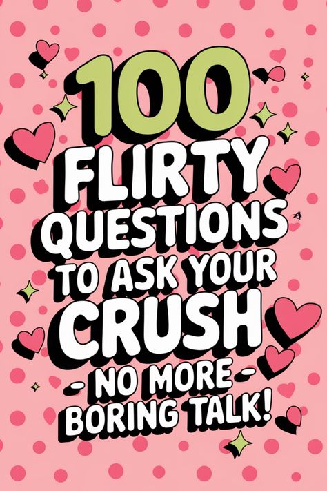 100 flirty questions to ask your crush—no more boring talk! Things To Get To Know Someone, Questions For Crush Guys, Stuff To Ask Your Crush, Fun Flirty Questions For Him, What To Talk With Your Crush, Things To Talk To Your Crush About, How To Get To Know Your Crush, Ways To Start A Conversation With A Guy, How To Talk To Crush