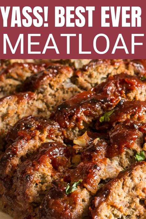 The best ever meatloaf recipe. This is a great recipe if you want a truly moist and delicious flavorful meatloaf. Meatloaf Recipes Without Onions, The Best Ever Meatloaf Recipe, Best Ever Meatloaf Recipe, Best Ever Meatloaf, Juicy Meatloaf, Meat Loaves, Moist Meatloaf, Meatloaf Casserole, The Best Meatloaf