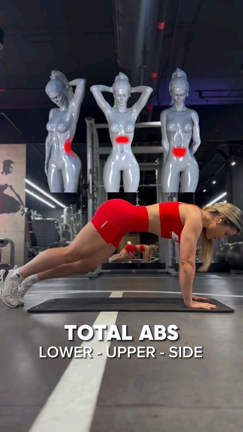 Total Abs, Workout Gym Routine, Workout Program Gym, Gym Workout Plan For Women, Best Gym Workout, Full Body Hiit Workout, Getting Fit, Buttocks Workout, Abs And Cardio Workout