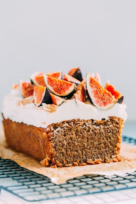 Chai Cake, Vegan Cream Cheese Frosting, A Slice Of Cake, Slice Of Cake, Vegan Cake Recipes, Cake With Cream Cheese Frosting, Vegan Cream Cheese, Almond Cake, With Cream Cheese Frosting