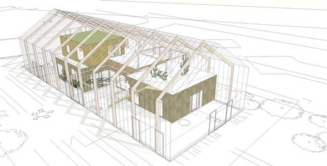 Eco Cycle Housing Concepts Crematorium Design, Housing Concept, Urban Rooms, Co Housing, Indoor Greenhouse, Community Housing, Mediterranean Architecture, Tropical Architecture, Flower Garden Design