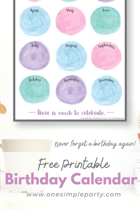 Need an easy way to keep track of birthdays? Check out this FREE Printable Birthday Calendar. Comes in two sizes to fit your planning needs. - - - CLICK HERE to download your FREE Printable Birthday Calendar - - - #birthdaycalendar #birthdaycalendarprintable #birthdaycalendartemplate Free Printable Birthday Decorations, Birthday Wall Ideas For Classroom Free Printables, School Birthday Calendar, Class Birthday Display Free Printable, Birthdays Calendar Classroom, Birthday Classroom Display Free Printable, Birthday Calander Printable Free Calendar, Birthday Calendar Classroom, Class Birthday Display