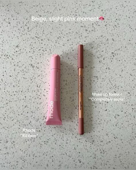 #lipgloss #lipliner #charlottetilbury #rhode #ribbon #makeup Ribbon Makeup, Anaerobic Respiration, Softer Lips, Dump Instagram, Lipstick Jungle, Rhode Skin, Lip Combos, Makeup Accesories, Makeup Is Life