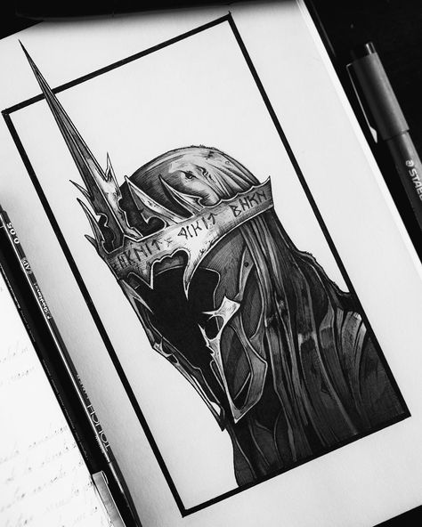 Norse Mythology Tattoo, Lotr Tattoo, Left Arm Tattoos, Lord Of The Rings Tattoo, Creepy Drawings, Japan Tattoo Design, Sketch Tattoo Design, Gothic Tattoo, Dark Art Tattoo