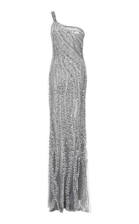 Silver Gown, Naeem Khan, Special Clothes, One Shoulder Gown, Fantasy Gowns, Gala Dresses, Glam Dresses, Formal Attire, Event Dresses