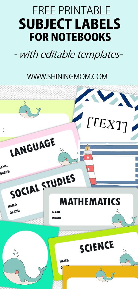 Snag your free notebook labels and tags for back to school! #school #backtoschool #freeprintables #shiningmomprintbales