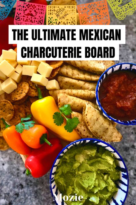 This post is all about a mexican charcuterie board+how you can make a mexican charcuterie board. This is a perfect spread for Cinco de Mayo. Are you looking for something for a house party or get together? This will please friends and family. It's the perfect appetizer to server when friends come over. Spicy mexican charcuterie board & sweet cinnamon graham crackers. We include even more mexican charcuterie board ideas here! Check our blog to read how you can make your own mexican charcuterie. Mexican Food Themed Charcuterie Board, Mexican Taco Charcuterie Board, Mexican Bingo Party Ideas, Mexican Appetizer Board, Mexican Chacutery Board Ideas, Mexican Food Charcuterie Board Ideas, Charcuterie Mexican Board Ideas, Guacamole Charcuterie Board, Mexican Food Party Ideas Appetizers