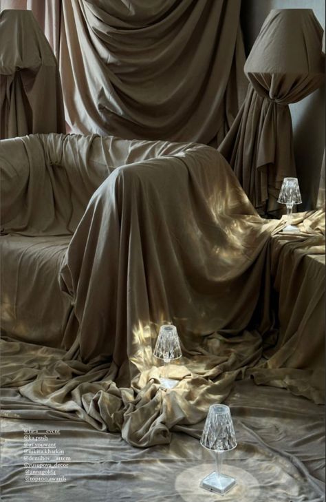 Aesthetic Room Photography, Draped Fabric Backdrop Photoshoot, Fabric Draping Backdrop, Backdrop Ideas Photography Fashion, Silk Backdrop Photoshoot, Drape Photoshoot, Draped Fabric Photography, Studio Set Design Photography, Fabric Backdrop Photoshoot