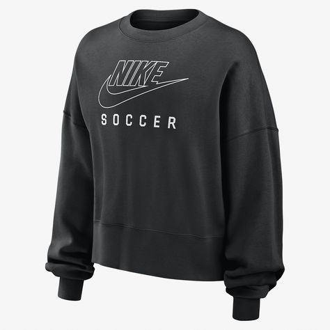 Nike Phoenix Fleece Women's Soccer Crew-Neck Sweatshirt Nike Phoenix Fleece, Nike Fits, Nike Clothes, Nike Fleece, Nike Soccer, Women's Soccer, Nike Sweatshirt, Sweatshirt White, Manifestation Board