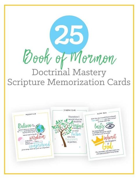 Book of Mormon Scripture Doctrinal Mastery. Free printable scripture cards. Book Of Mormon Quotes, Doctrinal Mastery, Scripture Mastery, Book Of Mormon Scriptures, Scripture Study Lds, Mormon Scriptures, Scriptures For Kids, Lds Seminary, Free Scripture Printables