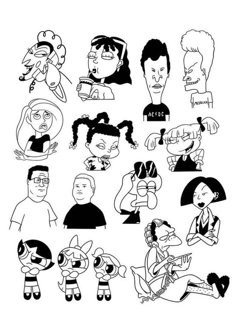 Black And White Drawings, Cartoon Faces, Tattoo Flash, Cartoon Characters, Flash, Sketch, Black And White, Tattoos, Drawings