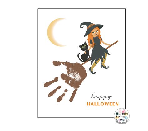 DIY Printable Halloween Witch Art Handprint Craft Template Digital Print-it-out template Craft Perfect Activity for: -Teachers/Homeschooling -Parents -Daycares -Friends and Families ***Adorable artwork / craft. -Instant Download PDF File Available -Printable Craft ***Just paint and add kids handprints to make it a memorable craft : Keepsake #handprintart #footprintart #homeschooling #handandfootprint #teachercrafts #toddleractivity #diycrafts #preschoolcrafts #halloweenhandprint Halloween Toddler Art, Witch Handprint, Handprint Template, Handprint Printable, Halloween Handprint, Autumn Activity, Template Craft, Add Kids, Happy Halloween Witches