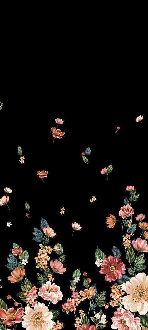 Black background Dark Floral Aesthetic Wallpaper, Indian Asthetics Wallpaper, Dark Flower Background, Floral Lockscreen, Goth Aesthetic Wallpaper, Iphone Wallpaper Stars, Black Flowers Wallpaper, Black Floral Wallpaper, Wallpaper Backgrounds Dark