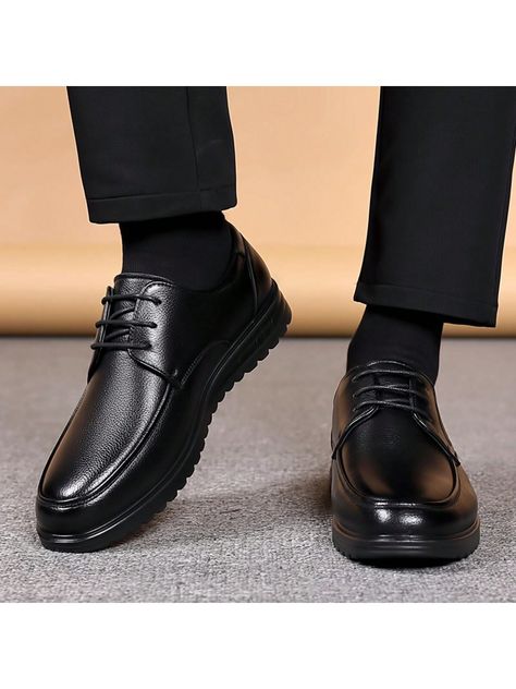 Black  Collar   Plain  Embellished   Men Shoes Fancy Mens Shoes, Clothing Fancy, Mens Business Casual Shoes, Black Formal Shoes, Gents Shoes, Heavenly Bodies, Gentleman Shoes, Dress Suits For Men, Formal Mens Fashion