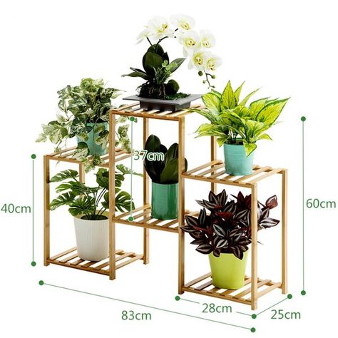 Freeport Park® Warwick Free Form Multi-tiered Plant Stand | Wayfair.ca Plant Ladder, Summer Display, Support Pour Plante, Plant Stands Outdoor, Wooden Plant Stands, Support Plante, Outdoor Flowers, Bamboo Plants, Flower Holder