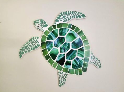 mosaic sea turtles - Yahoo Search Results Sea Turtle Mosaic, Turtle Mosaic, Mosaic Sea, Stained Glass Tattoo, Sea Turtle Painting, Glass Turtle, Sea Turtle Art, Mosaic Animals, Coastal Beach House