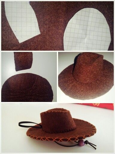 Diy Felt Cowboy Hat, How To Make Mini Cowboy Hats, Diy Mini Cowboy Hat, Cowboy Gnomes Diy, Diy Cowboy Hats, Cowboy Hat Diy, Cowboy Hat Pattern, Kids Cowboy Hats, Mini Cowboy Hat