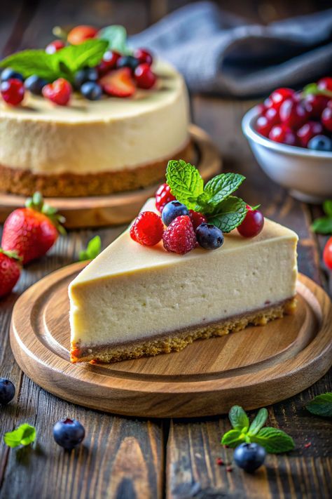 No-Bake Vegan Cheesecake: 5 Ingredients Vegan Cheesecake Recipe No Bake, Vegan No Bake Cheesecake, Vegan Cashew Cheesecake, No Bake Vegan Cheesecake, Cashew Cheesecake, Easy Vegan Cookies, Pistachio Cheesecake, Dairy Free Cheesecake, Raw Cheesecake