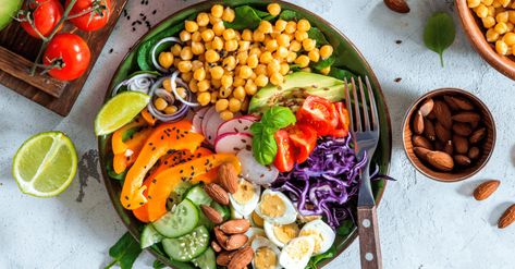 41 Best Salad Recipes - Insanely Good Healthy Food Images, Vegetarische Diners, Healthy Vegetarian Recipes, Menu Sarapan Sehat, Lunch Saludable, Resep Salad, Diner Recept, Resep Diet, Vegetarian Breakfast Recipes