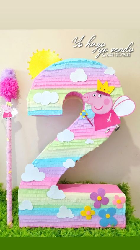 Peppa Pig 2nd Birthday Party For Girl, Peppa Pig Pinata, Pig Birthday Decorations, Pig Birthday Theme, Peppa Pig Birthday Decorations, Peppa Pig Party Decorations, Peppa Pig Birthday Party Decorations, Diy Tutus, Peppa Pig Birthday Party