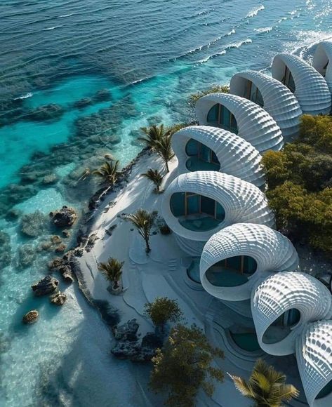 Resort Architecture, Maldives Island, Resort Design, Hotel Architecture, Future City, Beautiful Places In The World, Beach Hotels, Most Beautiful Places, Beach Resorts