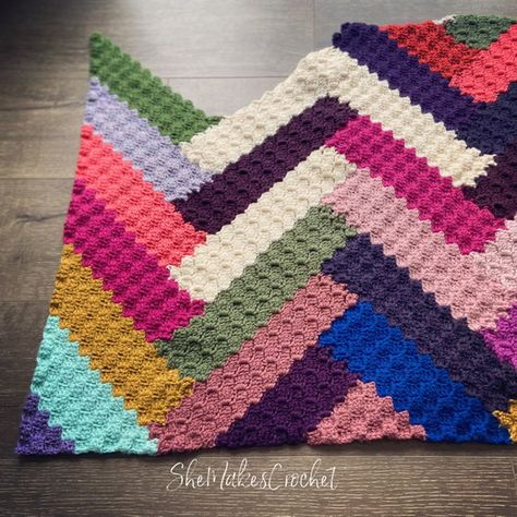 Wool Crochet Blanket, Space Crochet, Corner To Corner Crochet Pattern, C2c Crochet Blanket, Modern Crochet Blanket, Wool Crochet, Crocheting Patterns, Crochet Stitches For Blankets, Crochet Blanket Afghan