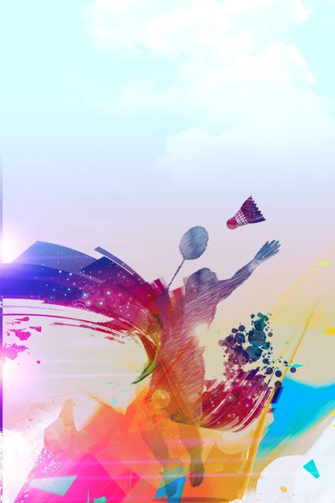 Badminton Sport Poster Background Badminton Competition Poster, Badminton Aesthetic Background, Sports Fest Poster, Sports Aesthetic Wallpaper, Poster Design Competition, Badminton Pictures, Sports Wallpaper, Admissions Poster, Badminton Sport