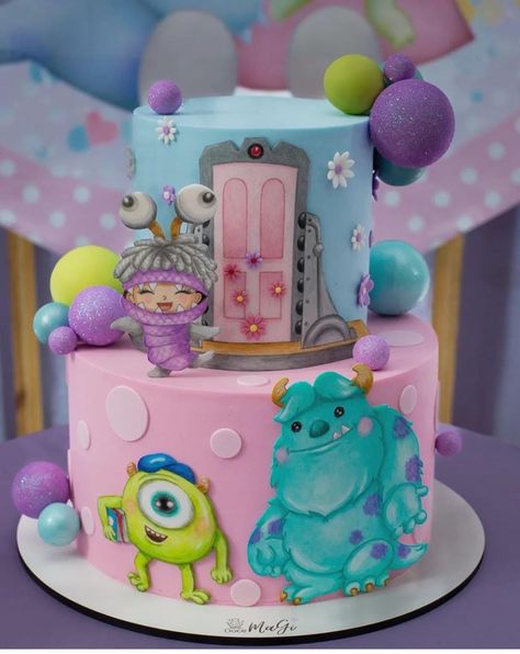 Boo Party Ideas Monsters Inc, Pastel Monster Inc, Buu Monster Inc, Monster Inc Cakes, Monsters Inc Baby Shower, Monsters Inc Baby, Monster Inc Birthday, Monster Inc, Girl Birthday Themes