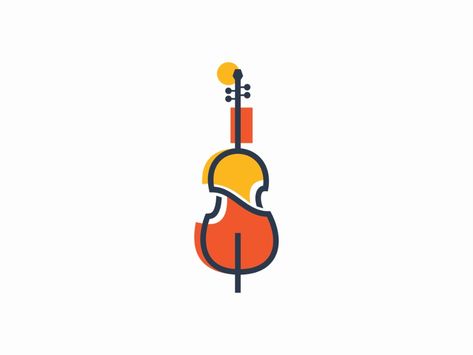 Geometric Cello Logo by Lucian Radu on Dribbble Violin Logo, Orchestra Logo, Musical Logo, Music Vector, Totes Ideas, Cellos, Geometric Drawing, Logo Brand Identity, Musical Art