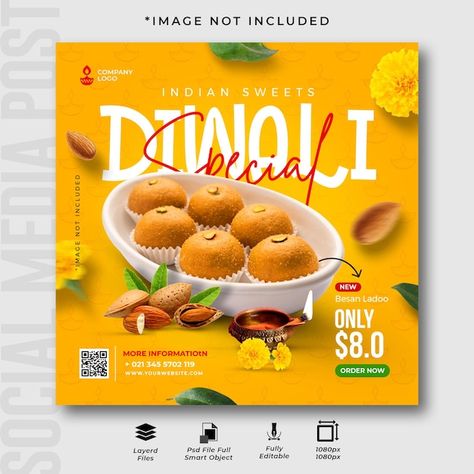 Diwali special sweets social media insta... | Premium Psd #Freepik #psd #diwali-sale #diwali-festival #diwali #deepawali Diwali Sweets Poster, Diwali Posts By Brands, Diwali Creative Ads For Food, Diwali Instagram Post, Diwali Creatives, Diwali Social Media Post, Holi Sweets, Diwali Mithai, Sweets Images