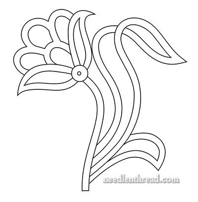 Free Hand Embroidery Pattern: Openwork Flower – NeedlenThread.com Sulaman Pita, Pola Manik, Native Beading Patterns, Pola Bordir, 그림 낙서, Beadwork Embroidery, Beadwork Designs, Native Beadwork, Bead Embroidery Patterns