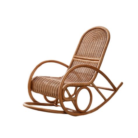 ChairVogue Natural Rattan Rocking Chair Rocking Chair | Wayfair Rattan Rocking Chair, Wicker Rocking Chair, Rocking Chair, Furniture Chair, Living Room Furniture