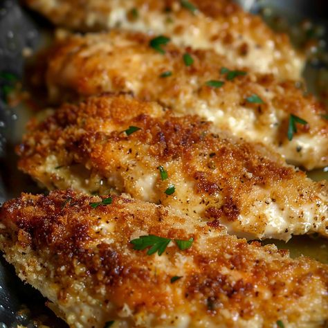 Ranch-Parmesan Chicken Parm Ranch Chicken, Ranch Parmesan Chicken Baked, Breaded Ranch Chicken Baked, Parmesan Ranch Pork Chops, Chicken And Ranch Recipes, Parmasean Chicken Recipe Baked, Ranch Chicken Breast Recipes, Parmesan Ranch Crusted Chicken, Baked Ranch Chicken Breast