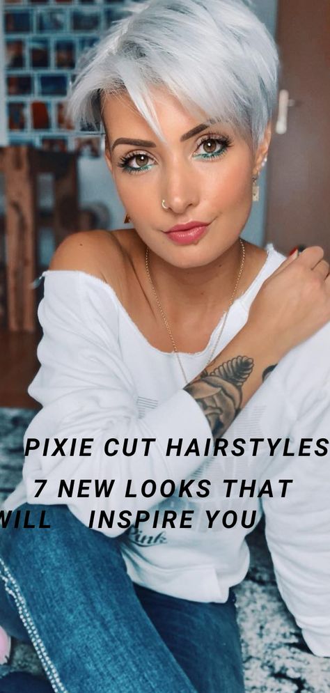 Pixie Cut Styles Stunning hairstyles to inspire you by voluflex Short Textured Pixie Cut, Blond Pixie, Textured Pixie Cut, Chic Short Hair, Pixie Cut With Undercut, Latest Short Haircuts, Corte Bob, Short Hair Pixie Cuts, Pixie Haircut For Thick Hair