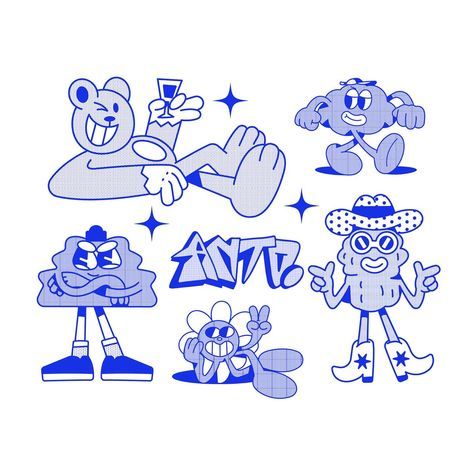 Retro Characters Illustrations, Cool Mascot Design, Retro Character Design Illustration, Tiktok Graphic Design, Retro Cat Illustration, Graphic Shirt Design Illustrations, Retro Cartoon Illustration, Retro Character Illustration, Cartoon Illustration Characters