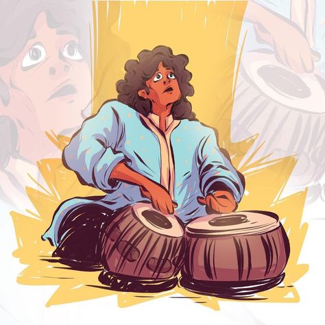 Day 24 - Tabla #100days2022 #100daysofsketching #100daysofsketching2022 #drawing #illustrator #tabla #musician #indianinstrument Tabla Drawings, Tabla Illustration, Doodle Illustration Art, Indian Illustration Culture, Tabla Drawing, Musician Drawing, Cultural Poster, Musician Illustration, Indian Illustrations