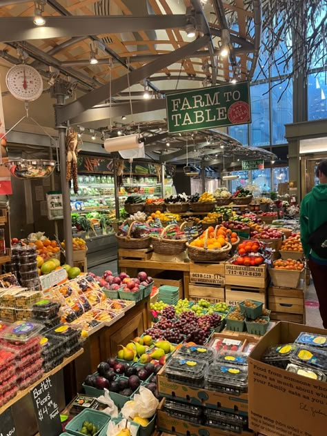 Farmers Market Fruit Aesthetic, Organic Food Market Aesthetic, Fresh Food Market Aesthetic, Boutique Food Market, Grocery Market Aesthetic, Farmers Market Vision Board, Local Shop Aesthetic, Small Grocery Store Aesthetic, Nyc Farmers Market