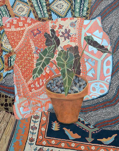 Anna Valdez recreates her domestic space in sumptuous oil paintings | It's Nice That Anna Valdez, Drawing Study, Sheila E, Interior Paintings, Life Paintings, Art Et Illustration, Art And Illustration, Plant Art, Still Life Painting