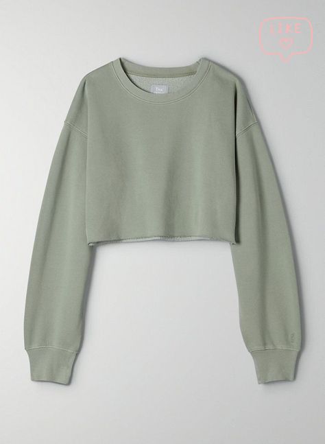 The Tna Cozy Fleece Boyfriend Cropped Sweatshirt is a cropped, crew-neck sweatshirt. This is a crew-neck, pull-over sweatshirt with dropped shoulders and a raw edge. It’s made with Tna’s Cozy Fleece — premium, midweight fleece with a soft-brushed back, sueded face and cloud-nine cozy feel. Garment Dye (Gd) Colours: The unique colour of our garment dye is achieved through a special process — instead of dyeing Cropped Crew Neck Sweatshirt, Sweatshirt Outfit, Tween Outfits, Cropped Sweatshirt, Crop Sweatshirt, Teen Fashion Outfits, Sweater Blouse, Denim Pant, Punk Fashion