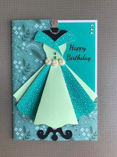 Teachers Day Card Design, Handmade Greeting Card Designs, Teachers Day Card, Creative Birthday Cards, Dress Card, Hand Crafts For Kids, Wedding Anniversary Cards, Paper Crafts Diy Tutorials, Greeting Card Design