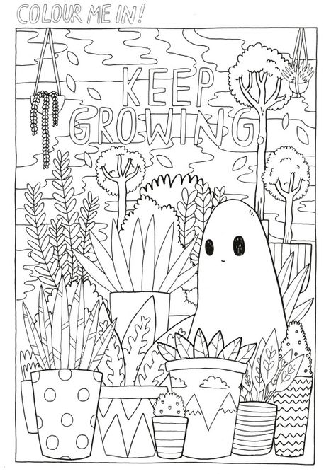 THE SAD GHOST CLUB BLOG Cozy Prints, Aesthetic Colouring Pages Printable, Ghost Coloring, Aesthetic Coloring Pages, Coloring Pages Aesthetic, Pages Aesthetic, Fargelegging For Barn, Space Doodles, A Coloring Page